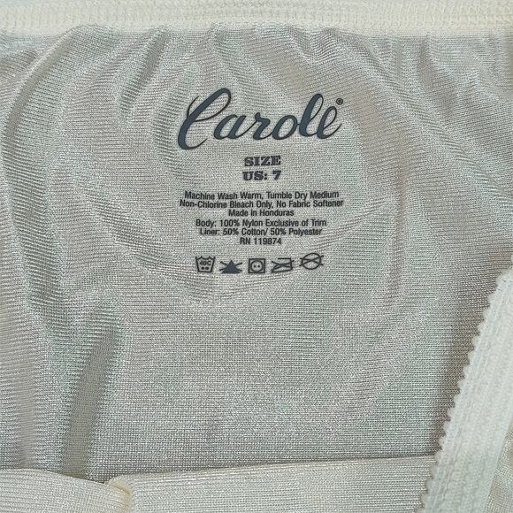 Carole Ivory Semi Sheer Nylon Semi Sheer Panty Womens Size 7 - Picture 2 of 4